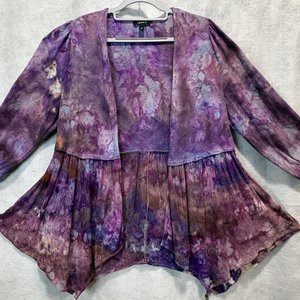 Torrid Size 0 (L/XL) Kimono Jacket, Plum Port
