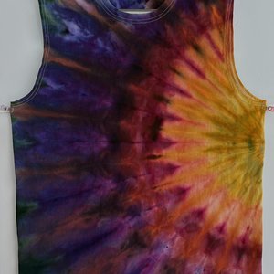 XL Unisex Sleeveless T, Sunset Burst