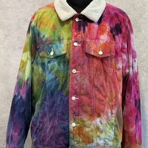 XXL Courderoy Sherpa Lined Jacket, Watercolor