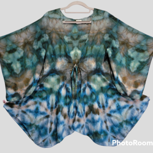S/M Kimono Jacket, Fog Shibori