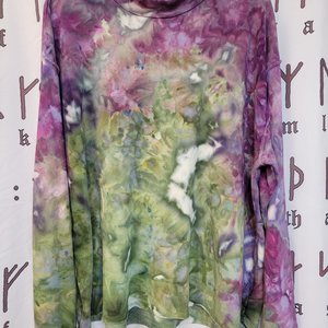 XL Women's Mock Neck, Purple & Green