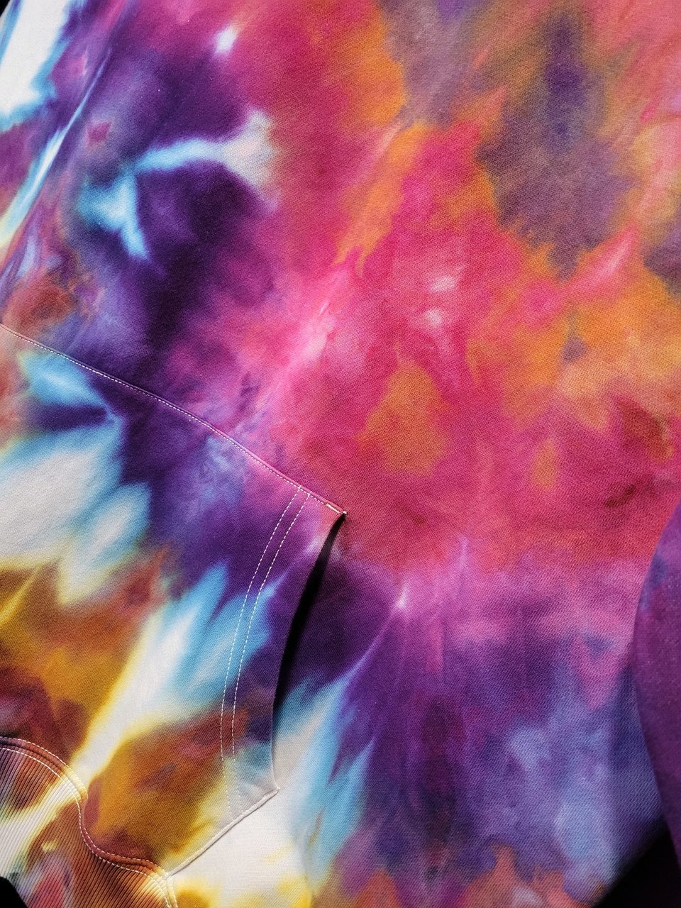 XXL Tall Hoodie, Funky Magenta Watercolor