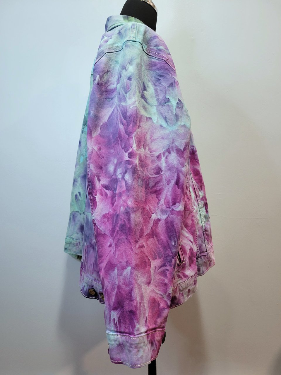 3X/4X Denim Jacket, Garden Watercolor