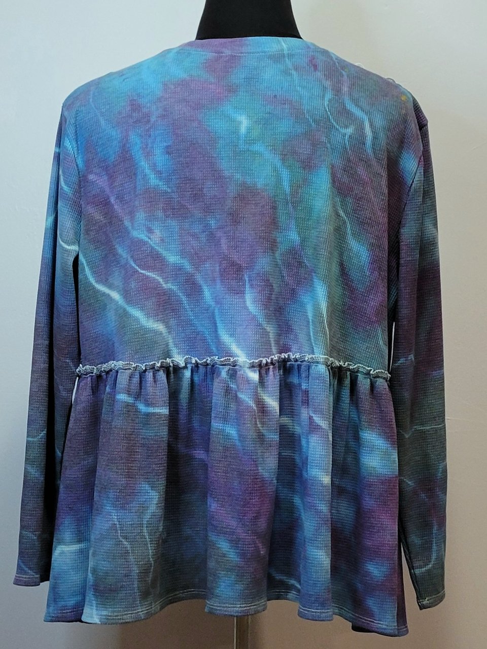 1X, Waffle Weave Shirt, Peacock Geode