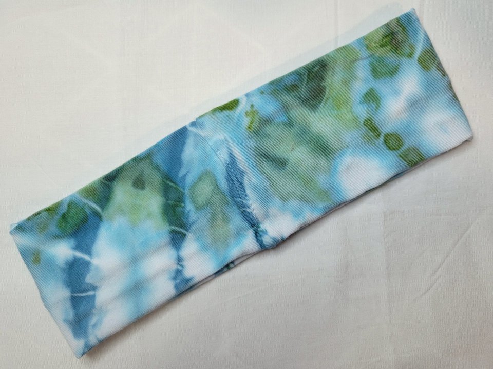 Headband, Teal Garden Geode