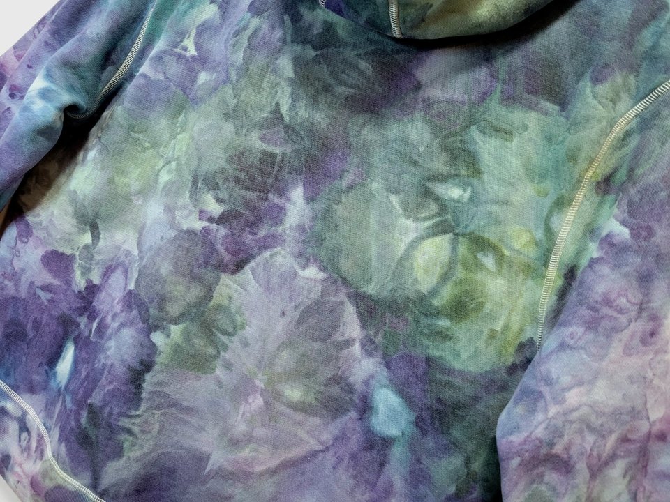 XL Sherpa Lined Hoodie, Cool Watercolor
