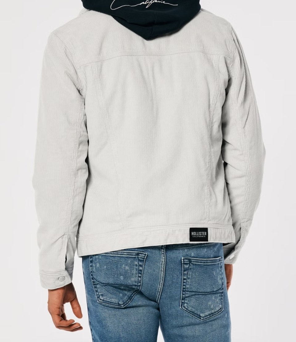 XXL Sherpa Lined Courderoy Jacket, Plum & Teal