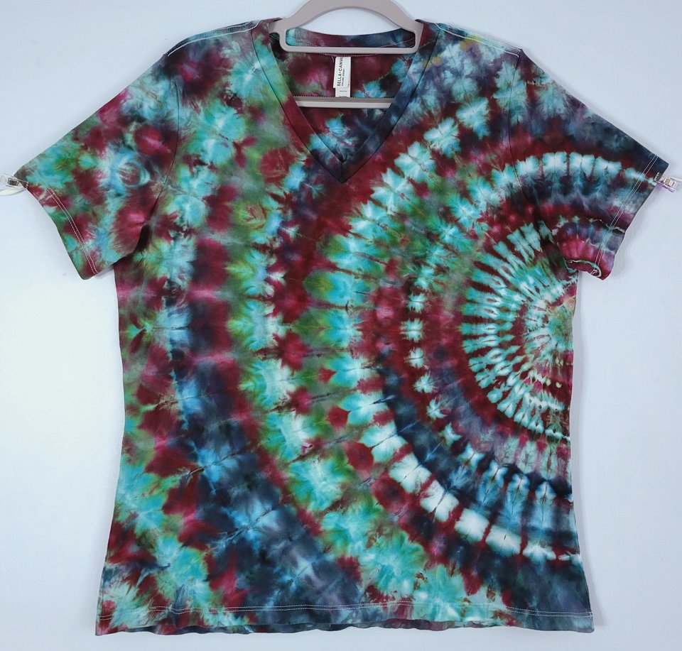 L Ladies T-shirt, Plum Radar Ripple