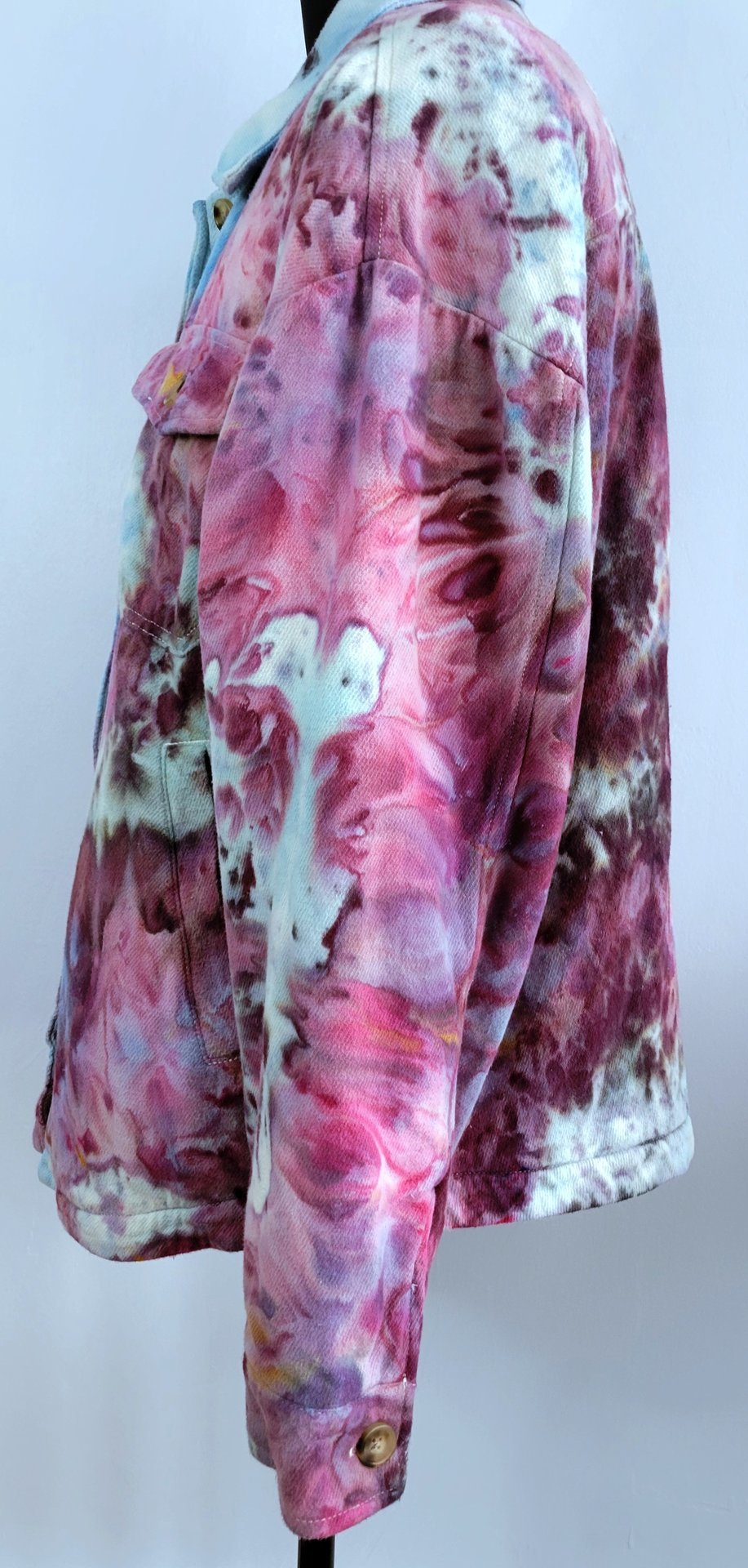 XXL Sherpa Lined Flannel Shacket, Peonies