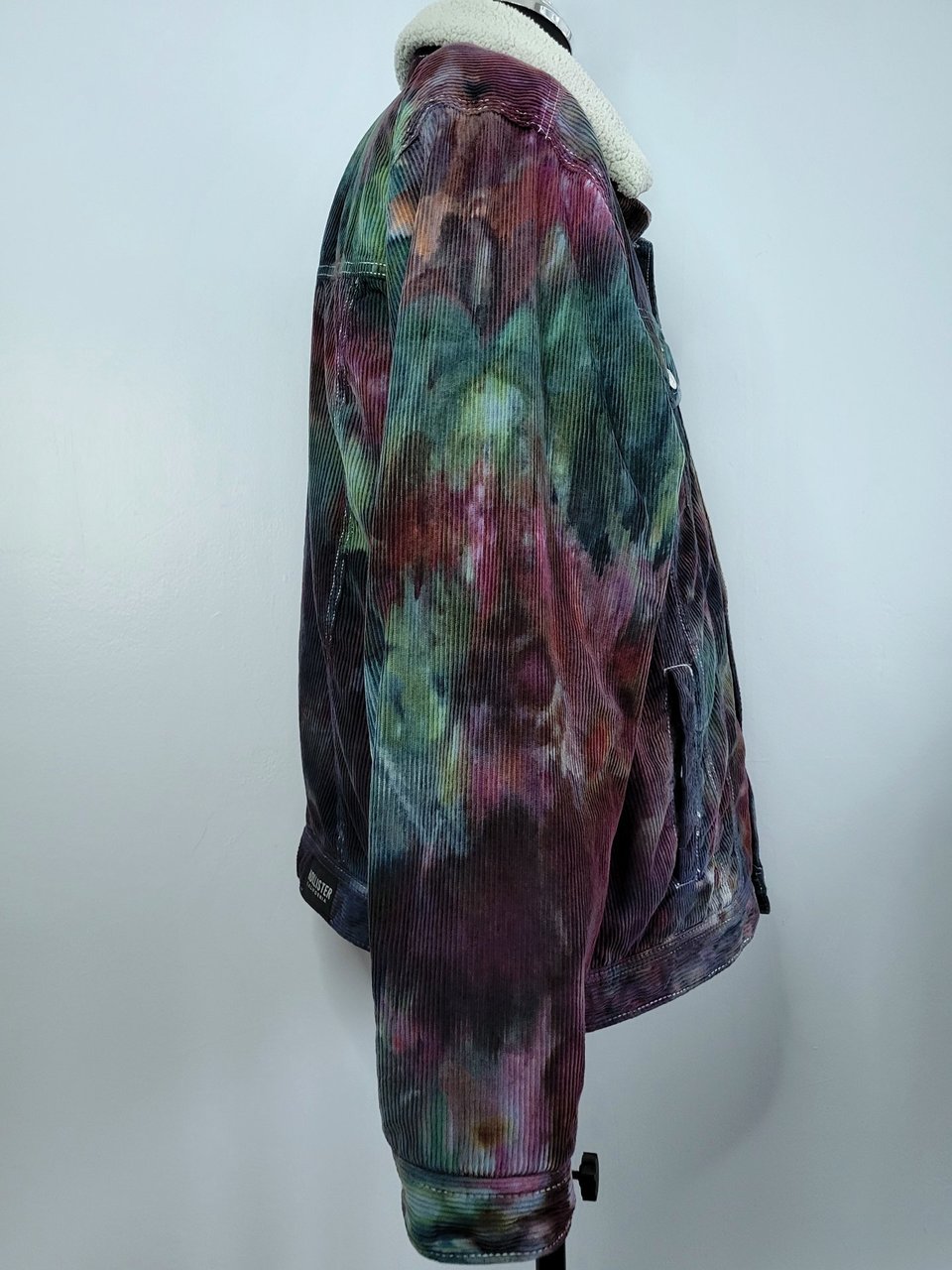 XXL Sherpa Lined Courderoy Jacket, Plum & Teal