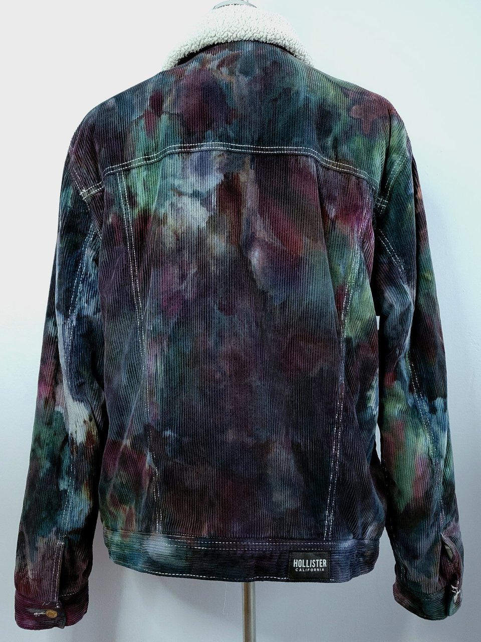 XXL Sherpa Lined Courderoy Jacket, Plum & Teal