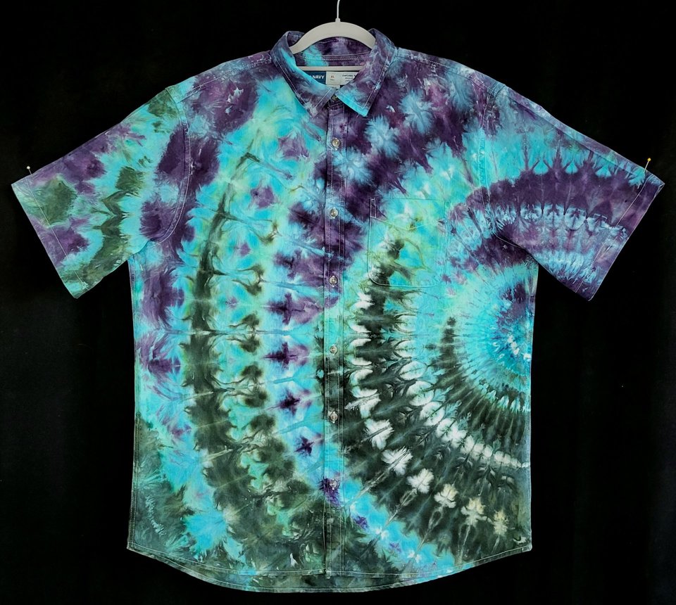 XL Tall Linen Shirt, Forest Sprite
