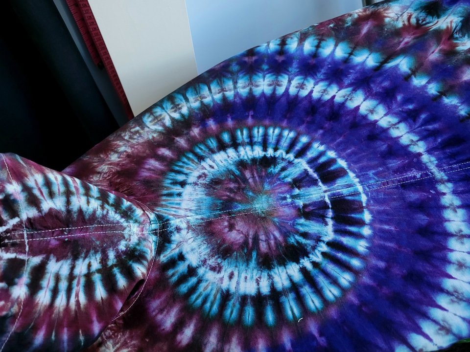 L Tall Linen Shirt, Cosmic Storm Ripple
