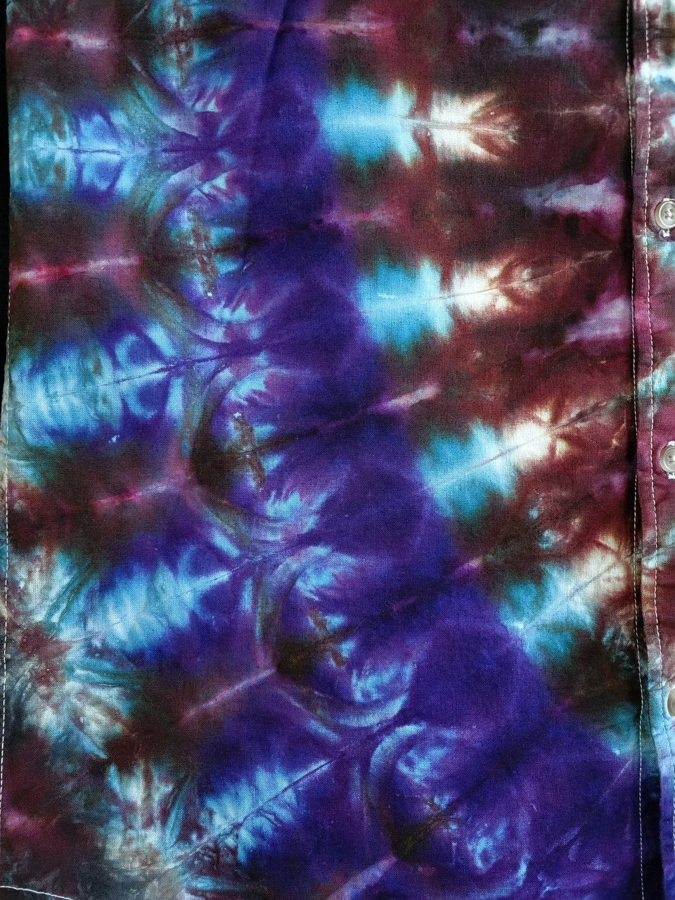 L Tall Linen Shirt, Cosmic Storm Ripple