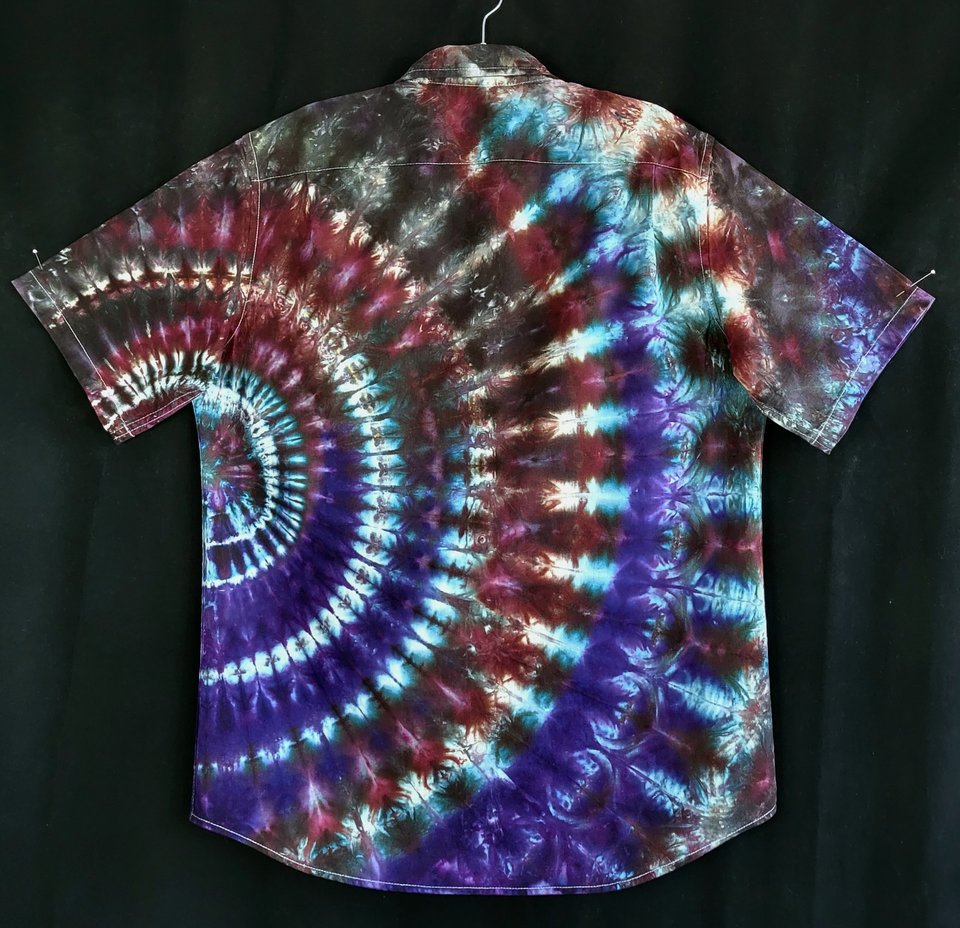 L Tall Linen Shirt, Cosmic Storm Ripple
