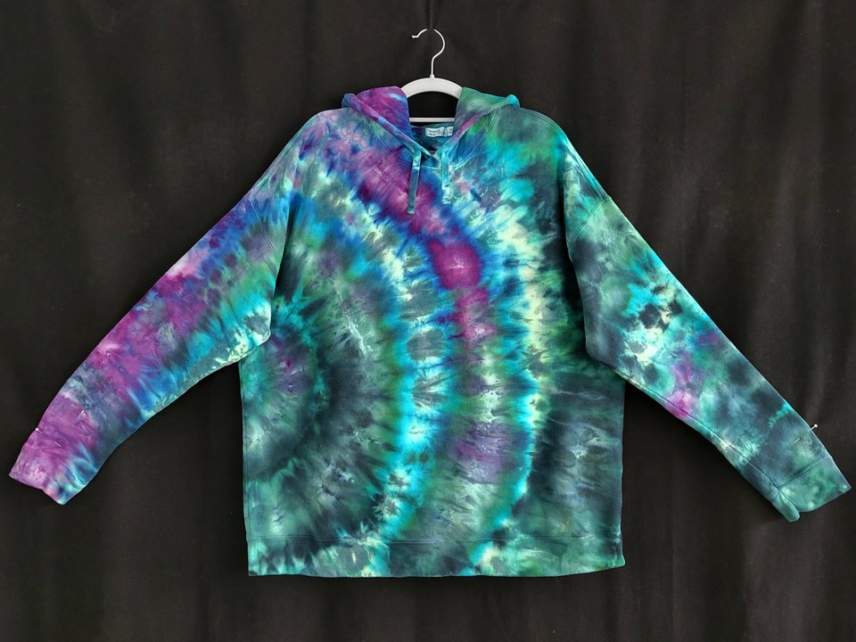 2X Hoodie, Peacock Ripple