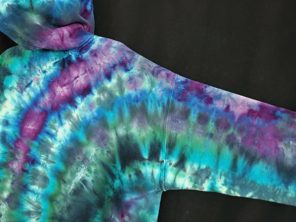 2X Hoodie, Peacock Ripple