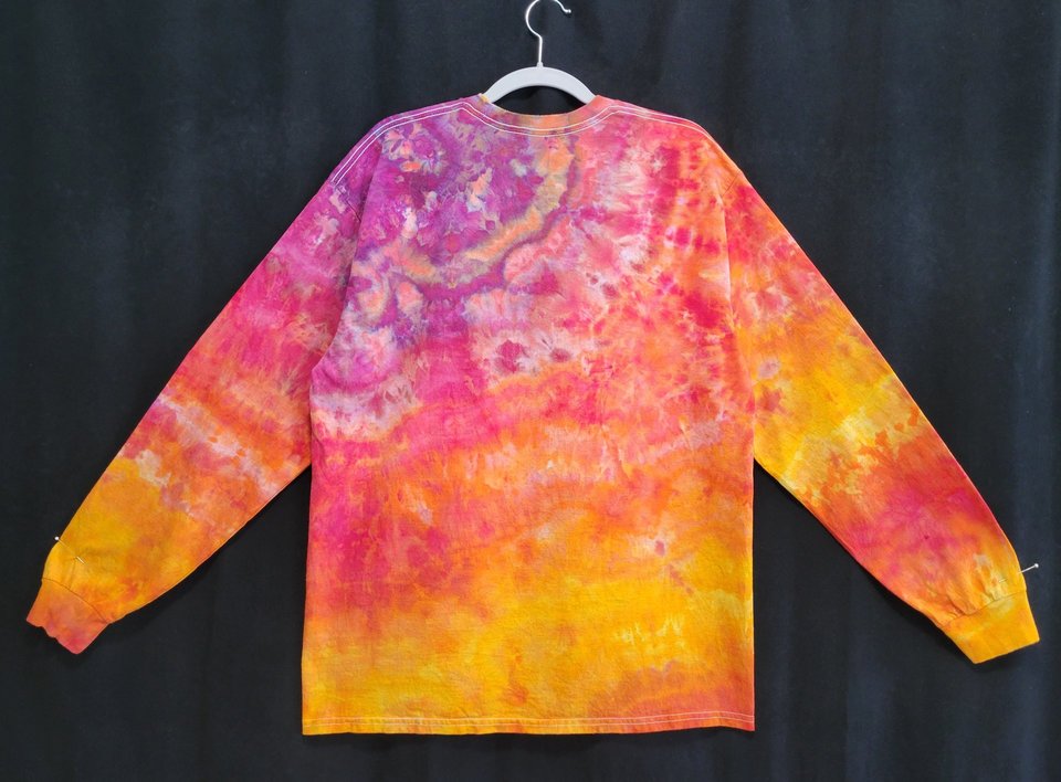 L Long Sleeve T-shirt, Fiery Geode