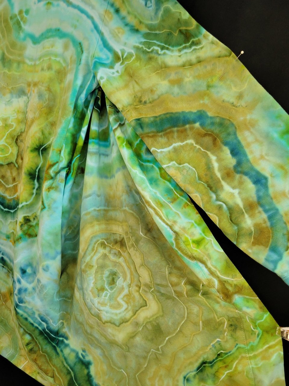 S/M Wrap Cardigan Robe, Wasabi Spice Geode