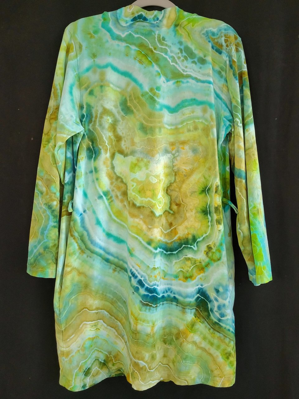 S/M Wrap Cardigan Robe, Wasabi Spice Geode