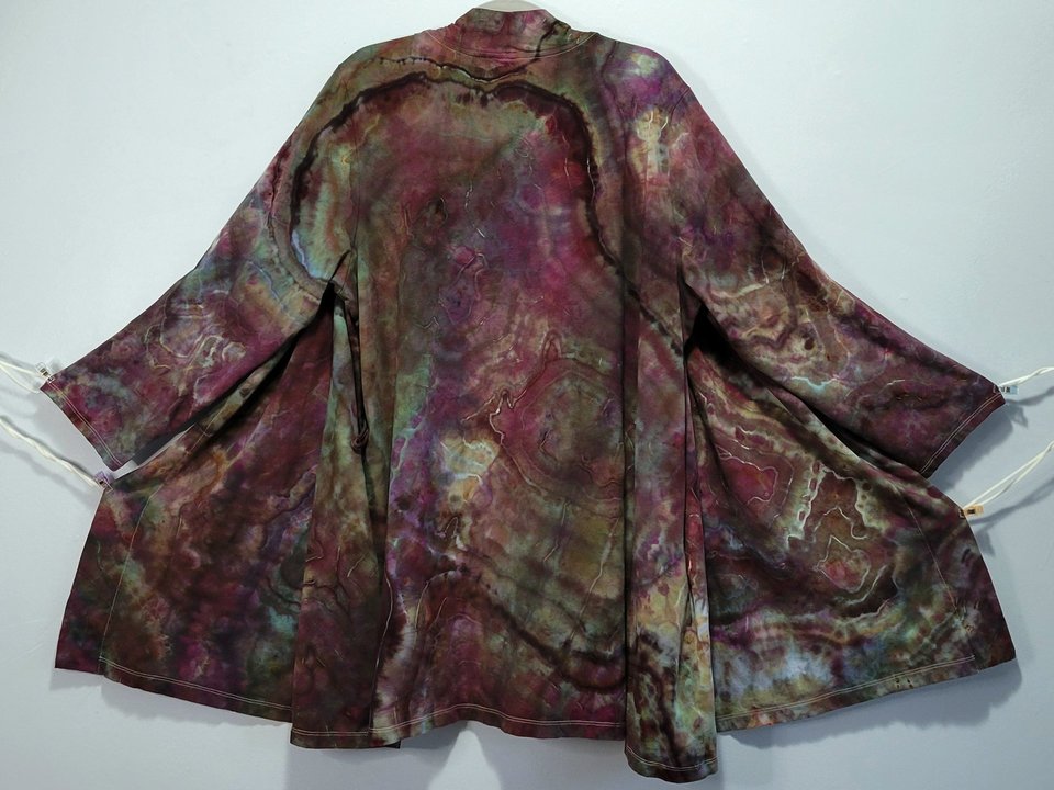 1x/2x Cardigan Robe, Plum Geode
