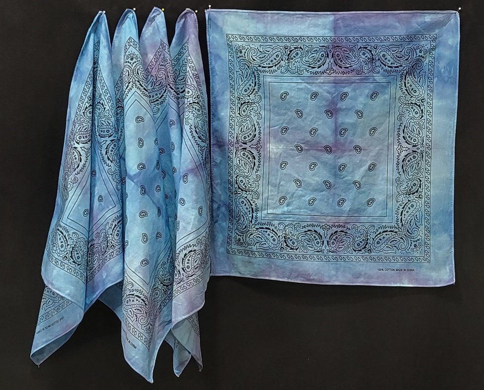Set of Bandana Napkins, Blue Wash