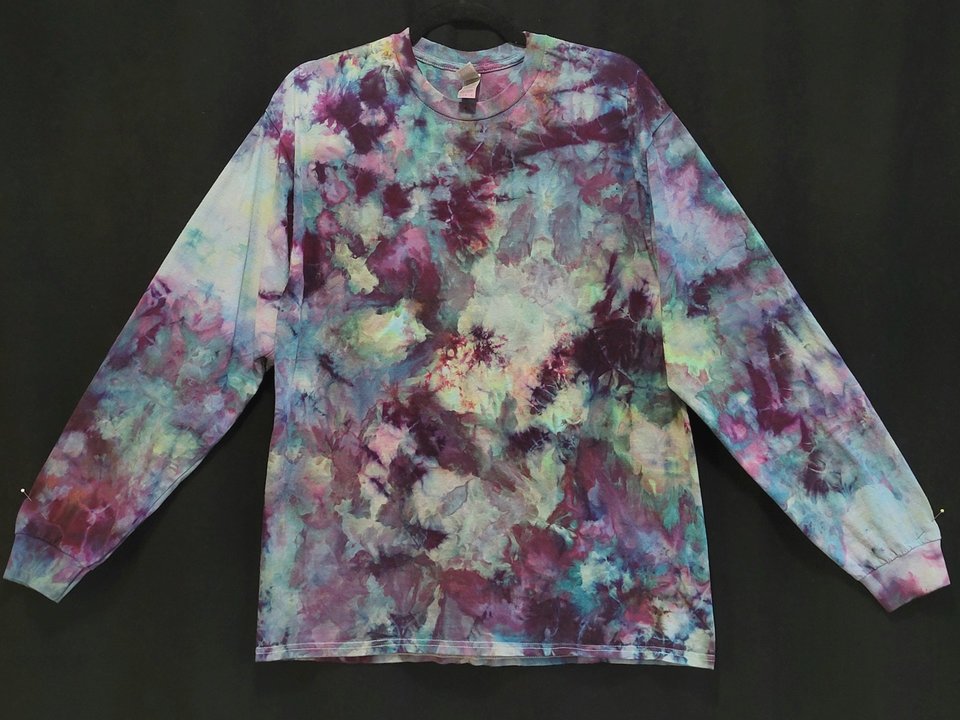 L Long Sleeve T-shirt, Plum & Teal