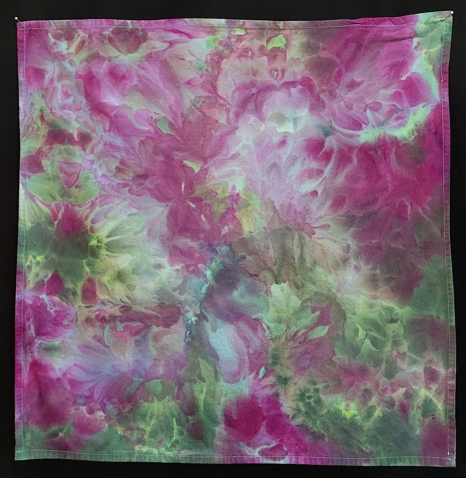 Kitchen Towel, Forest & Fuchsia Watercolor