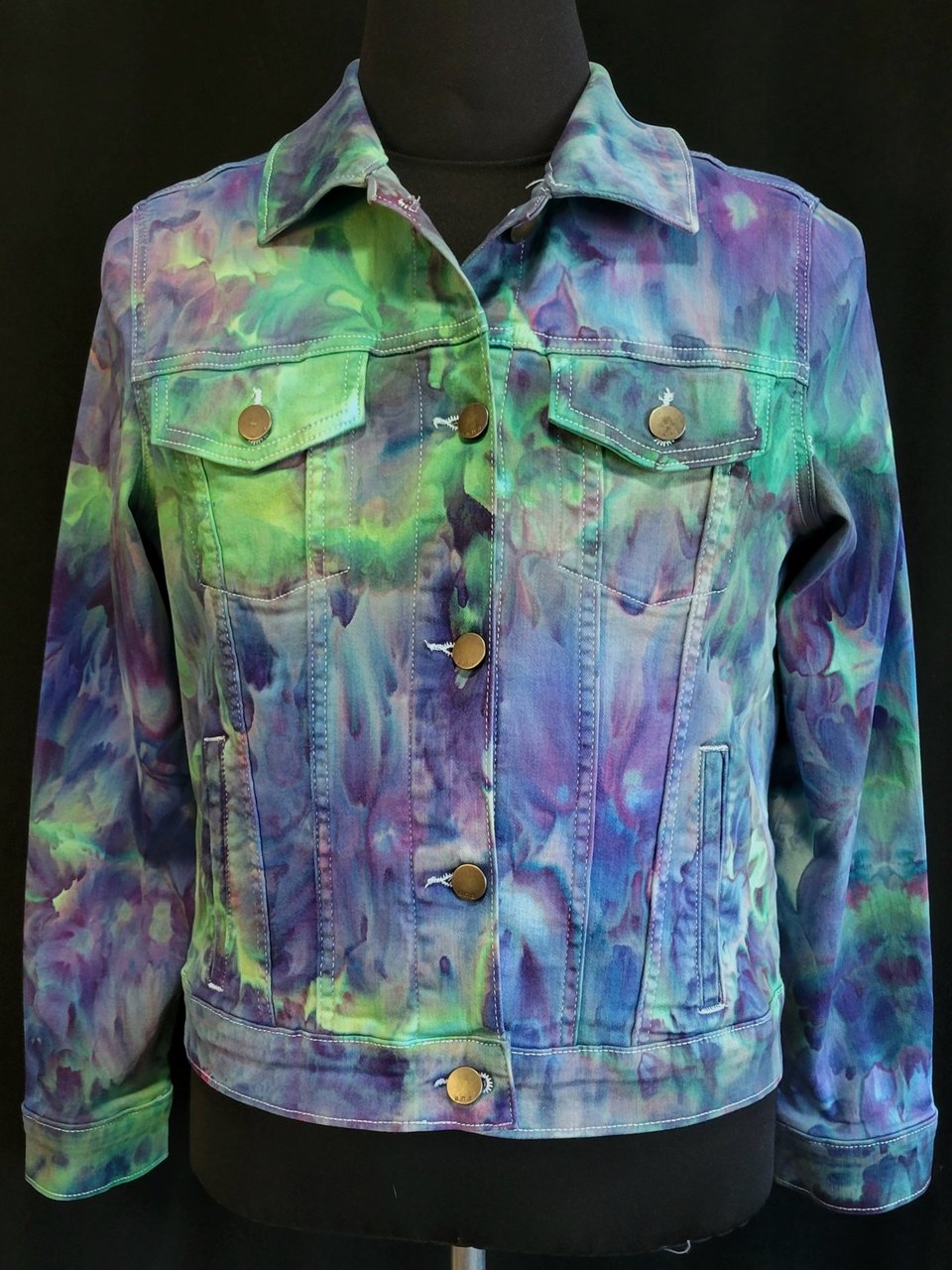 M Denim Jacket, Mind Bending Watercolor