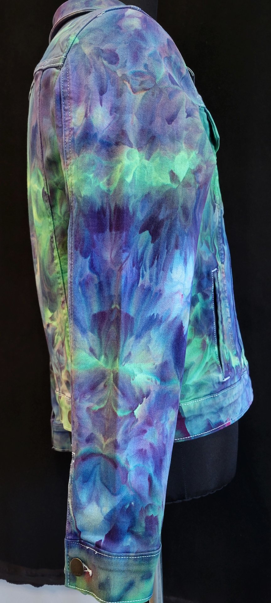 M Denim Jacket, Mind Bending Watercolor