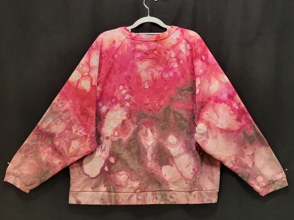 2X Upcycled Sweatshirt, Rose Watercolor