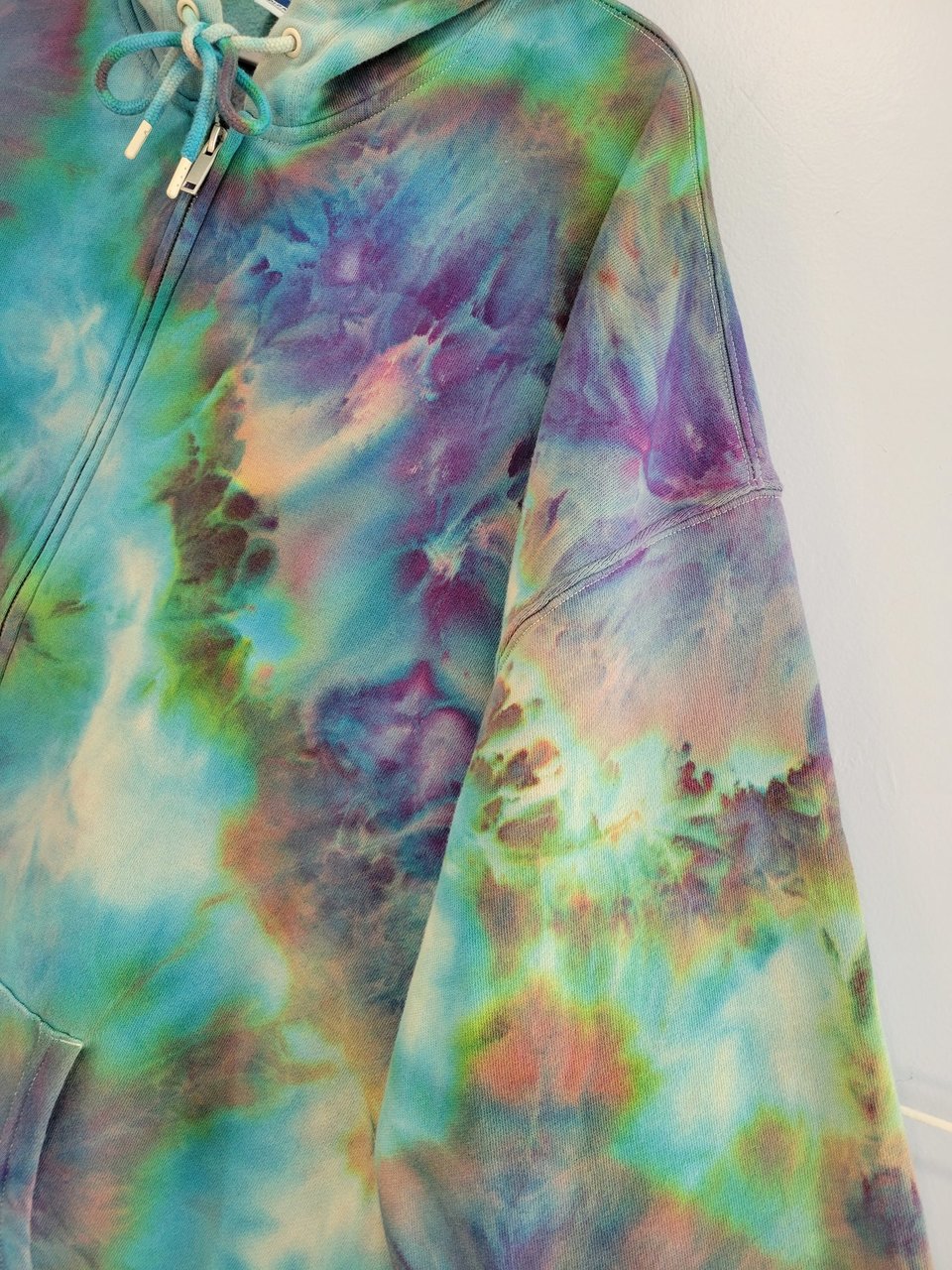 XL Tall Zip Up Hoodie, Mind Bending Clouds