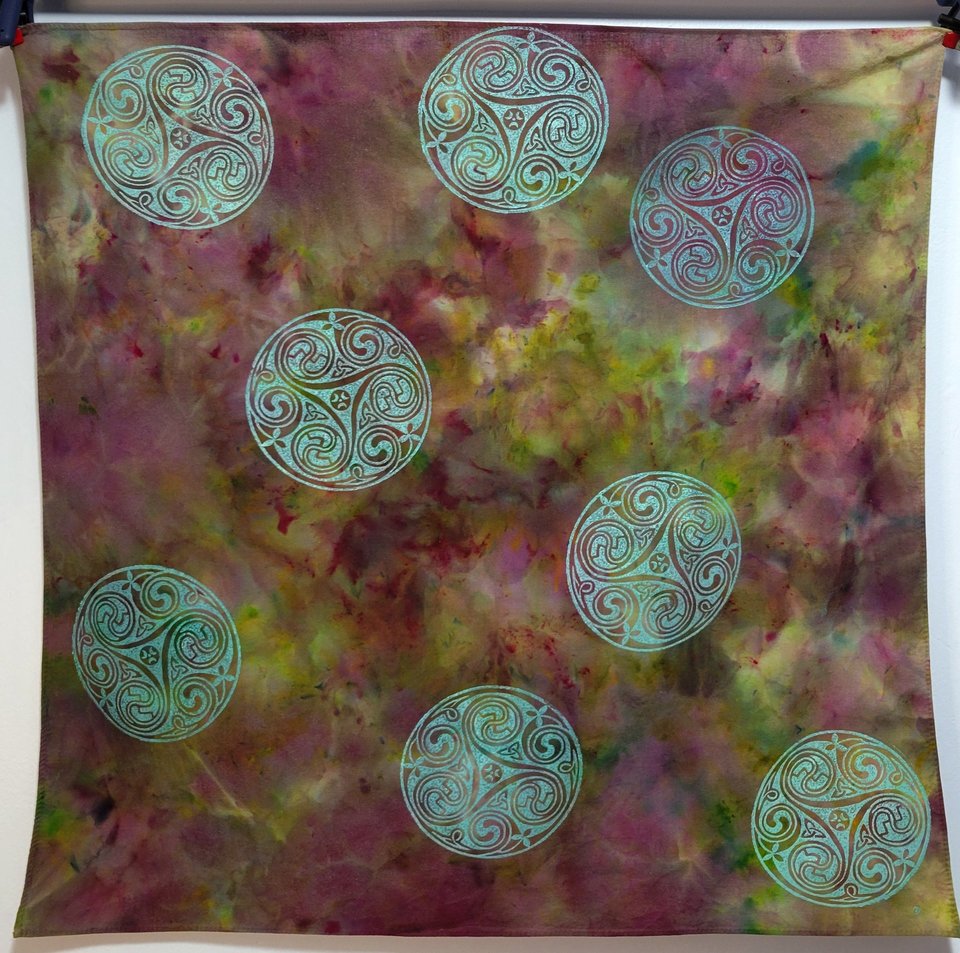Bandana, Large, Celtic Block Print