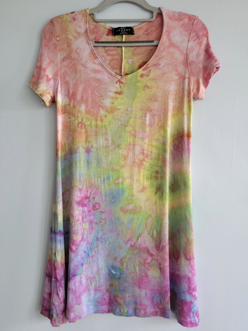 S Rayon Tunic, Pastel Swirls