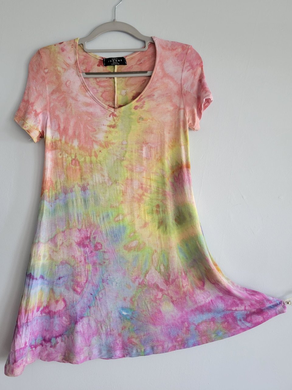 S Rayon Tunic, Pastel Swirls