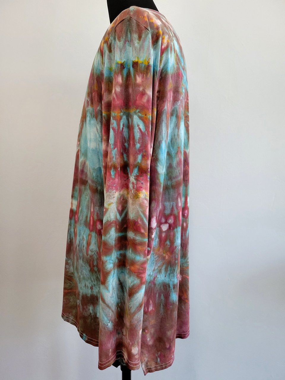 2X Rayon Tunic Long Sleeve, Stormy Sky Swirl