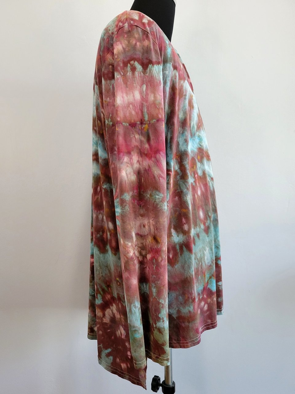 2X Rayon Tunic Long Sleeve, Stormy Sky Swirl