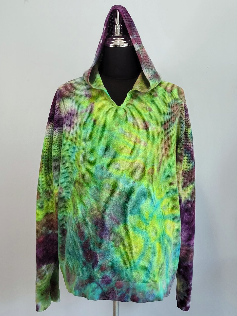XXL Sweater Knit Hoodie, Crazy Swirls