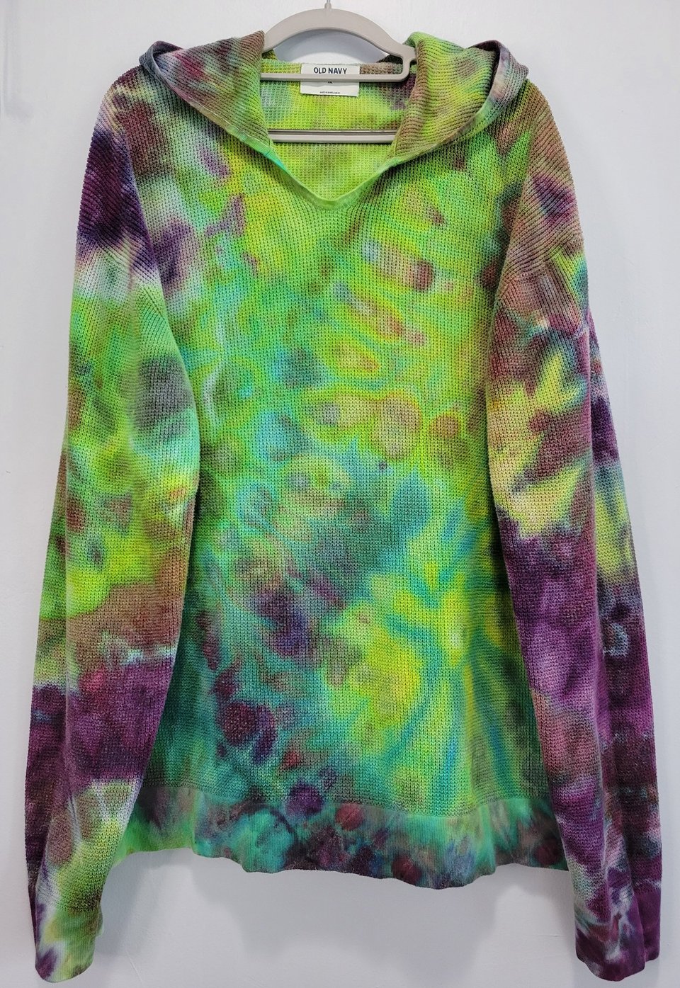 XXL Sweater Knit Hoodie, Crazy Swirls
