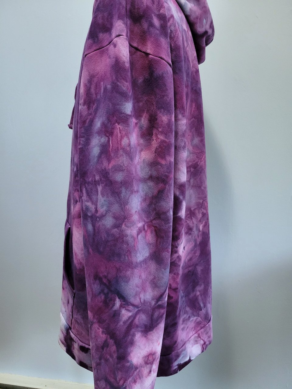 3XL/2XL Zip-Up Hoodie, Elderberry Watercolor