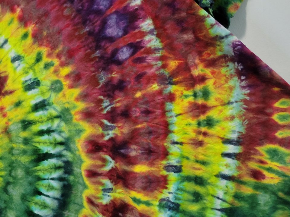 3XL Cold Shoulder Swing Tunic, PolyChrome Ripple