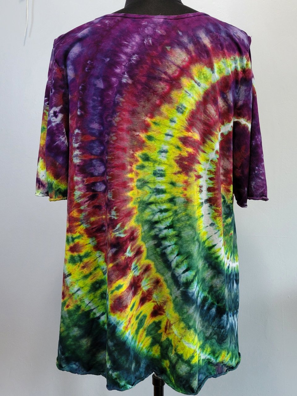 3XL Cold Shoulder Swing Tunic, PolyChrome Ripple
