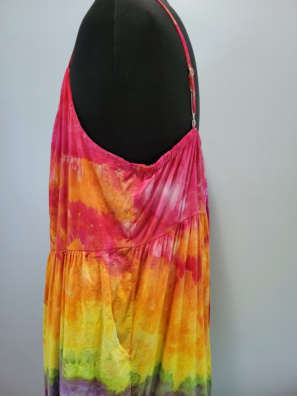 2X Cami Maxi Sundress, Rainbow Watercolor