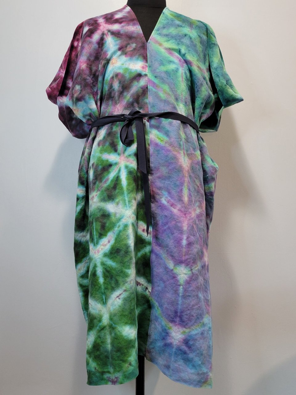 One Size, Shibori Linen Dress