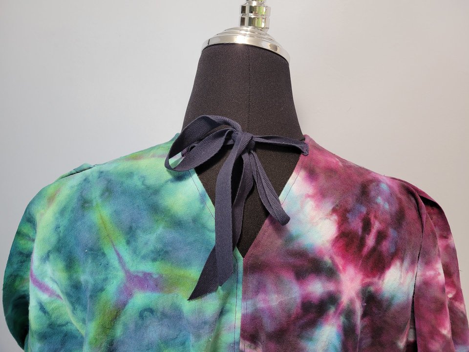One Size, Shibori Linen Dress
