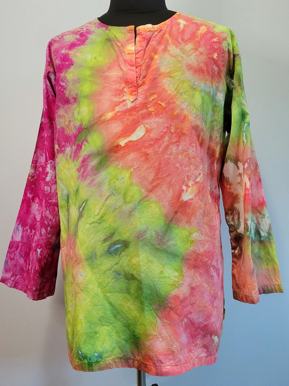 XL Cotton Tunic, Tropical Swirl