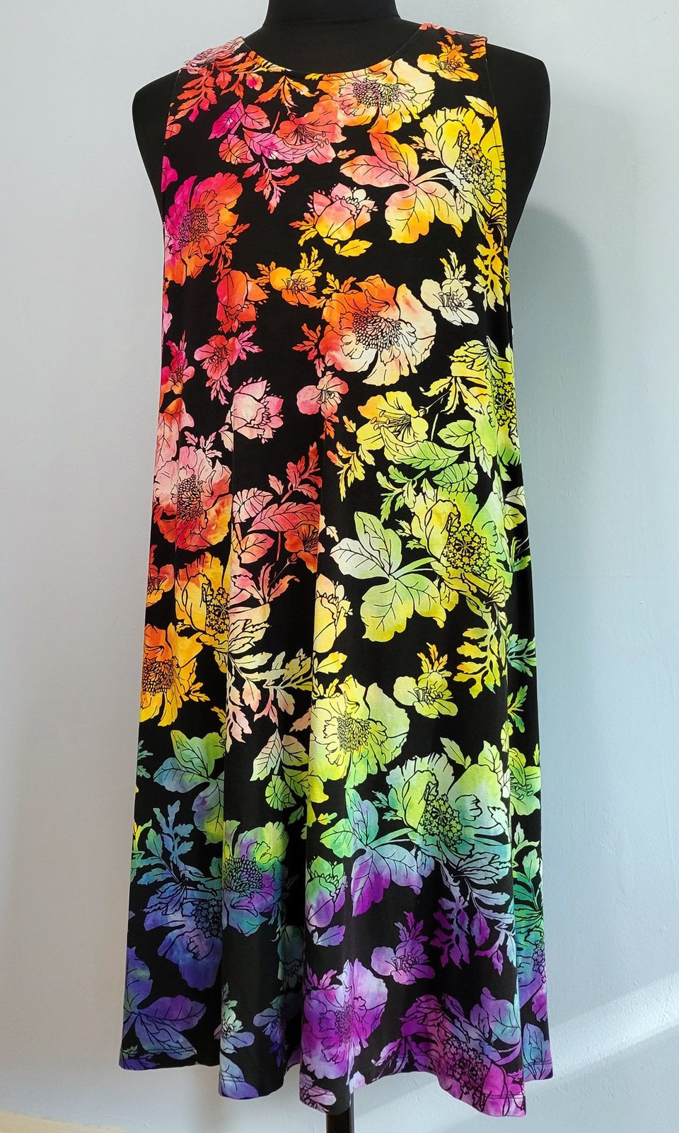 XXL Tank Dress, Rainbow Floral