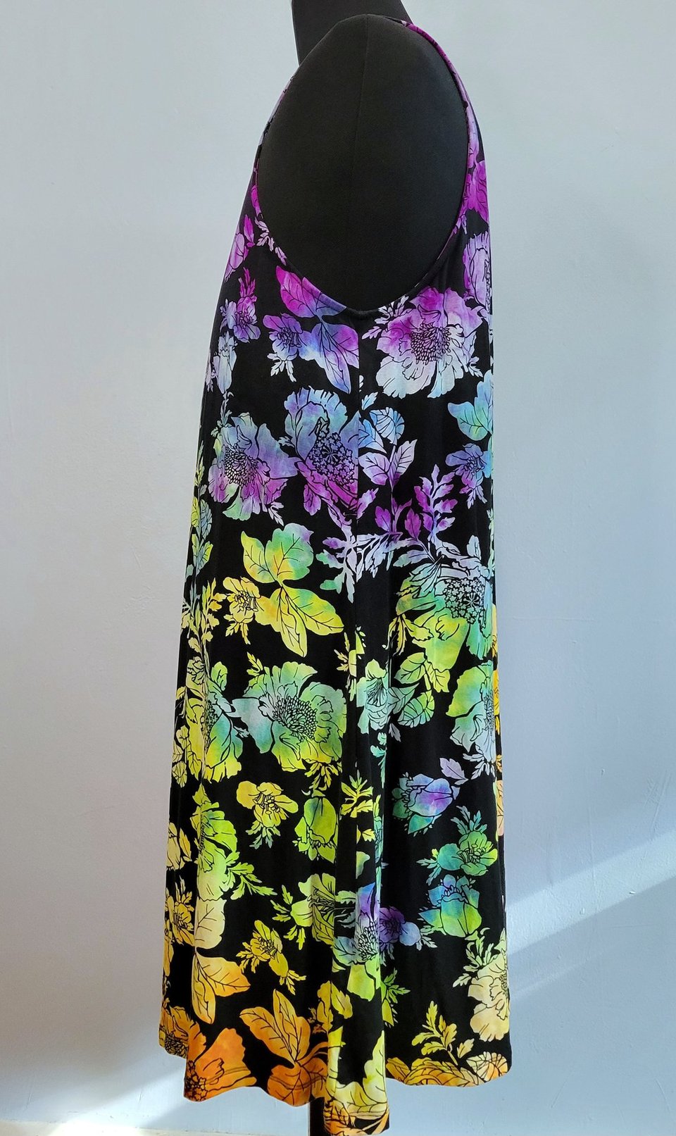 XL Tank Dress, Rainbow Floral