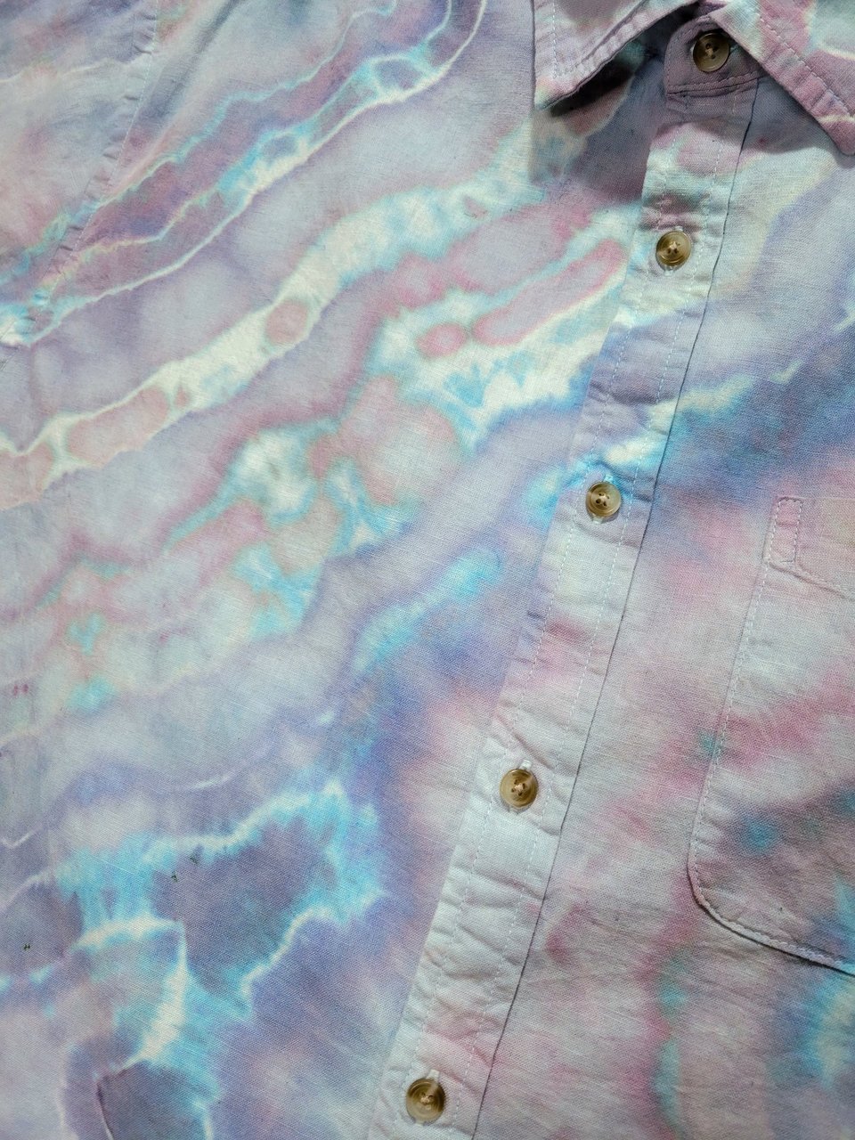 XXL Men's Linen Shirt, Lace Agate