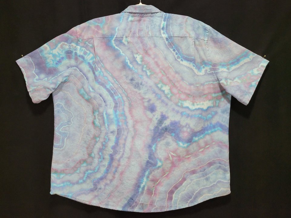 XXL Men's Linen Shirt, Lace Agate